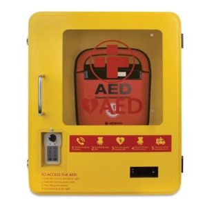 Heated Outdoor Metal Defibrillator (AED) Wall Cabinet